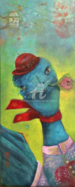 Pintura intitulada "L'Emeu Tif" por Sushma Legendre Mcintosh, Obras de arte originais, Acrílico