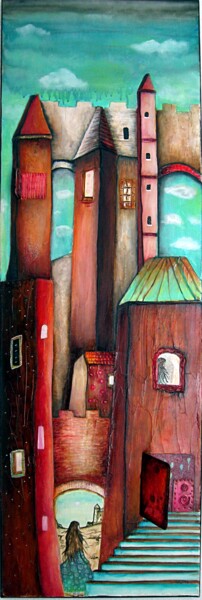 Peinture intitulée "Le beau temps du pr…" par Magali Trivino, Œuvre d'art originale, Acrylique