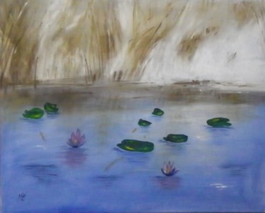 제목이 "lakeside"인 미술작품 Éva Mihalovics로, 원작, 기름