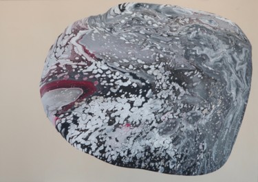 Painting titled "" Astéroide "" by Sophius, Original Artwork, Acrylic Mounted on Wood Stretcher frame