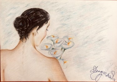 Drawing titled "Harmony" by Larysa Strygaczowa, Original Artwork, Pastel