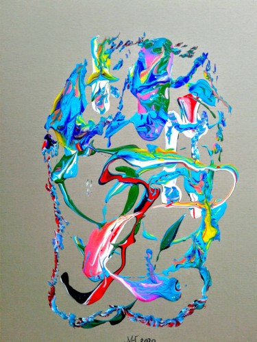 Ocean fantasy Schilderij getiteld "Ocean fantasy" door Marianne Huizinga, Origineel Kunstwerk, Acryl