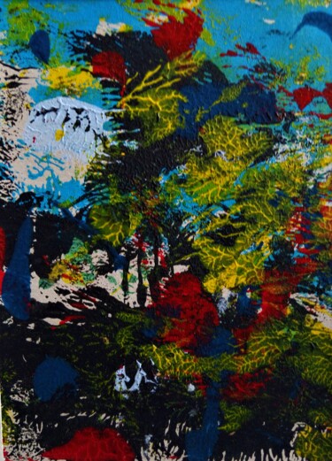 Peinture intitulée "Fonds marin" par Dominique Jolivet, Œuvre d'art originale, Acrylique
