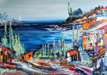 Peinture intitulée "Evasion" par Pascal Jung, Œuvre d'art originale, Huile