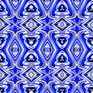 Digital Arts titled "Blue Candles" by Peter Jalesh, Original Artwork, Digital Painting