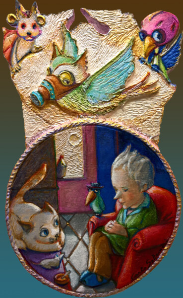 Pittura intitolato "STAYHOME 9, DREAM" da Carlo Salomoni, Opera d'arte originale, Acrilico