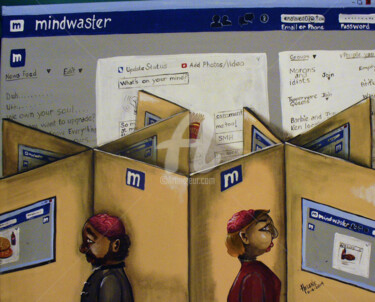 绘画 标题为“MINDWASTER” 由Helene, 原创艺术品, 丙烯