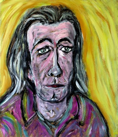 Peinture intitulée ""Tristesse"" par François Longère, Œuvre d'art originale, Acrylique Monté sur Panneau de bois