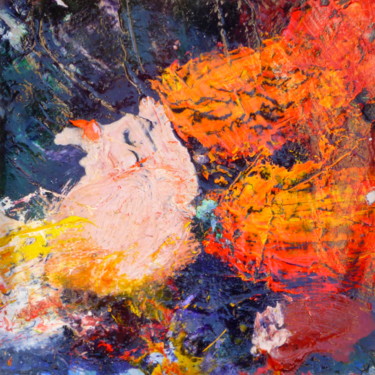Abstraction miniature 10 Painting titled "Abstraction miniatu…" by Bernard Des Roseaux, Original Artwork, Oil Mounted on Wood Panel