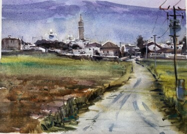 Afanya village, North Cyprus Dibujo titulada "Afanya village, Nor…" por Svetlana Kostina, Obra de arte original, Acuarela