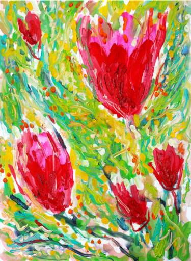 Peinture intitulée "Envol" par Jean Mirre, Œuvre d'art originale, Huile