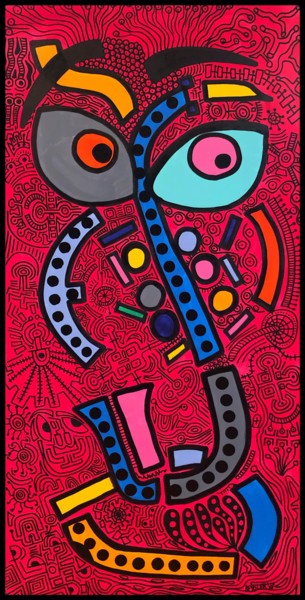 Peinture intitulée "Saxo" par Reyolenjoy, Œuvre d'art originale, Acrylique