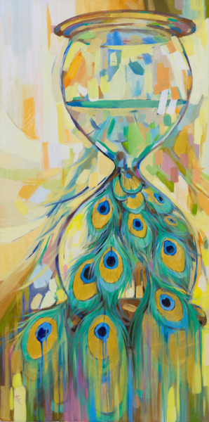 Peinture intitulée ""Течение времени"" par Ekaterina Perevezentseva, Œuvre d'art originale, Huile