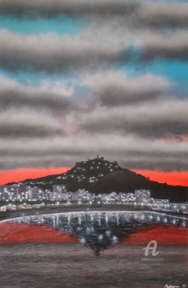 绘画 标题为“Atardecer.       -…” 由Damián Fadrique, 原创艺术品, 水粉