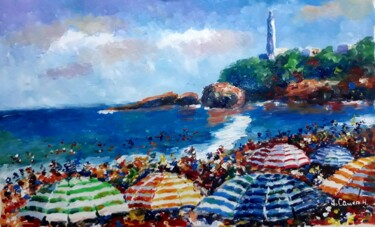 Biarritz. Francia. Acrilico sobre lienzo Painting titled "Biarritz. Francia.…" by Jose Camero Hernandez, Original Artwork, Acrylic