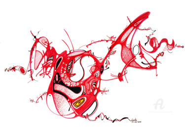 Dibujo titulada "Le sursoit" por Goodÿ, Obra de arte original, Rotulador