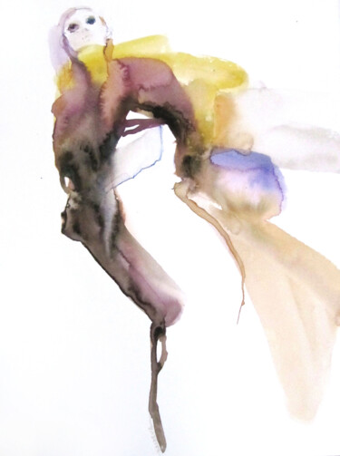 Ascention Peinture intitulée "Ascention" par Sylvia Baldeva, Œuvre d'art originale, Aquarelle