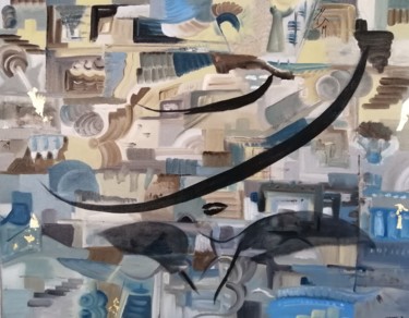 Peinture intitulée "AHPHANIE" par Jocelyne Cornet, Œuvre d'art originale, Huile