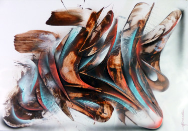 La passion - Bombes aérosols - Aérographe Malerei mit dem Titel "La passion - Bombes…" von Airgone, Original-Kunstwerk, Sprühfarbe