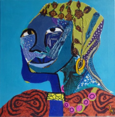Soussou (d'après le tableau de Marcelle Rivier) 拼贴 标题为“Soussou (d'après le…” 由Olivier Bouvard, 原创艺术品, 拼贴