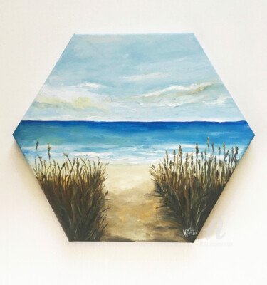 to meet the horizon Painting titled "to meet the horizon" by Violetta Golden, Original Artwork, Oil