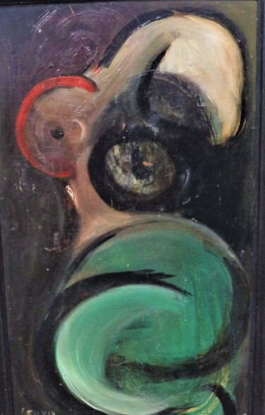 Peinture intitulée "La sirène" par Servin, Œuvre d'art originale, Huile