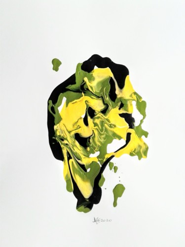 Schilderij getiteld "Africa" door Marianne Huizinga, Origineel Kunstwerk, Gouache