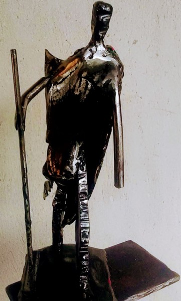 Sculpture intitulée "marcheur" par Christian Canivenc, Œuvre d'art originale, Métaux
