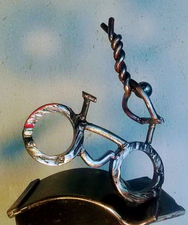 Sculpture intitulée "VTT" par Christian Canivenc, Œuvre d'art originale, Métaux