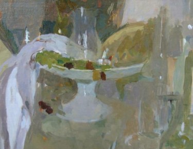 Peinture intitulée "LE COMPOTIER" par Olga Richir, Œuvre d'art originale, Huile
