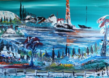 Peinture intitulée "One moment in my dr…" par Pascal Jung, Œuvre d'art originale, Huile