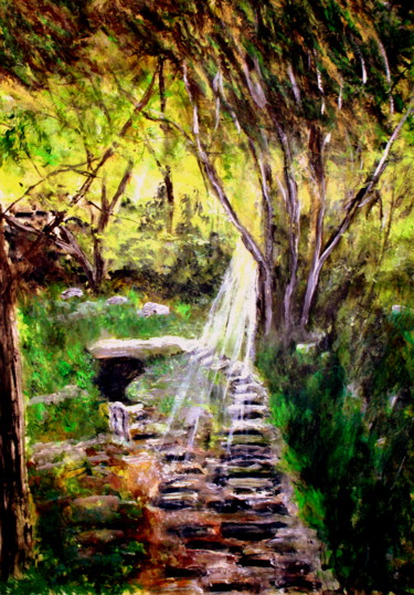 Peinture intitulée "Nature" par Gillsman, Œuvre d'art originale, Acrylique