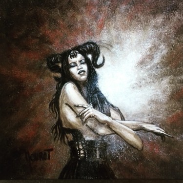 Peinture intitulée "capricorne II" par Marie-Jeanne Mourot, Œuvre d'art originale, Huile