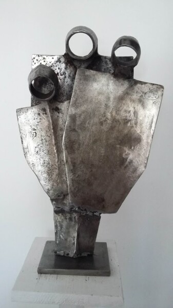 Sculptuur getiteld "EN FAMILLE" door Gerard Lami, Origineel Kunstwerk, Metalen