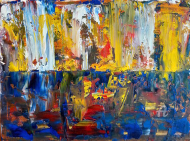 Painting titled "Autumn #artistsuppo…" by Anastasia Vasilyeva, Original Artwork, Oil