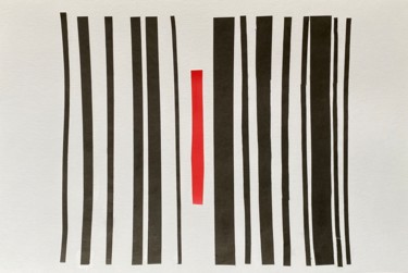 Red line Collages intitulée "Red line" par Corentin Cpt, Œuvre d'art originale, Collages