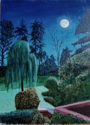 제목이 "superluna"인 미술작품 Cigno로, 원작, 기름