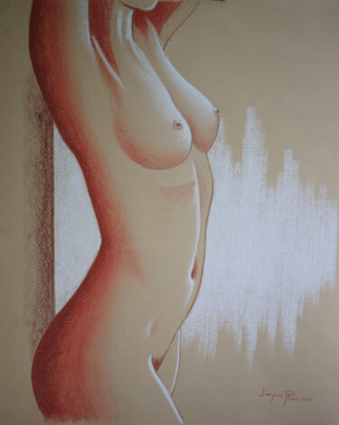 Desenho intitulada "Amazon" por Jacques Place, Obras de arte originais, Pastel