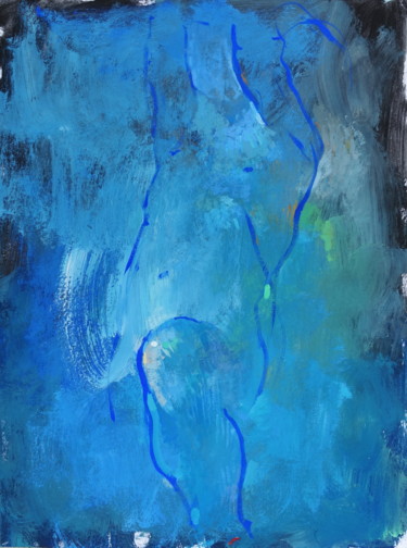 绘画 标题为“Apparition ,4/2020” 由Pierre Pentchev, 原创艺术品, 水粉