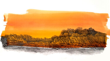 Drawing titled "La route de l'Est.…" by Marie Agnes Annic, Original Artwork, Graphite
