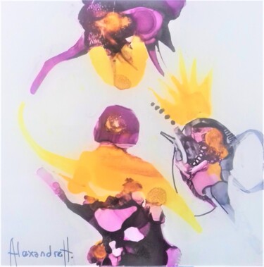Peinture intitulée "Femme au miroir" par Alexandre H., Œuvre d'art originale, Acrylique