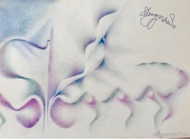 Drawing titled "Harmony of Universe" by Larysa Strygaczowa, Original Artwork, Pencil
