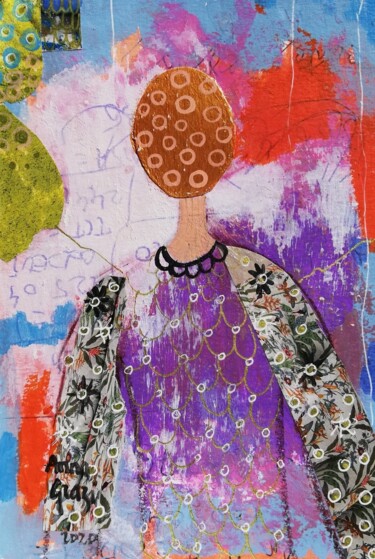 Painting titled "La fiancée du recam…" by Anna Grazi, Original Artwork, Acrylic