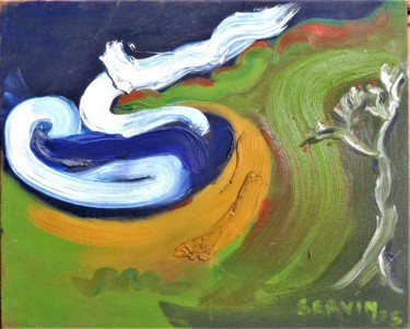 Peinture intitulée "L'arbre sec" par Servin, Œuvre d'art originale, Huile