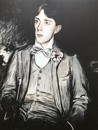 Aubrey Beardsley (After Jaques-Émile Blanche) Printmaking titled "Aubrey Beardsley (A…" by Wilf Tilley, Original Artwork, Digital Print