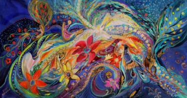 Praise him with the timbrel and dance II... Картина под названием "Praise him with the…" - Elena Kotliarker, Подлинное произведение искусства, Акрил
