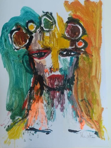 Peinture intitulée "ADELAIDE" par Pascal Briba, Œuvre d'art originale, Acrylique