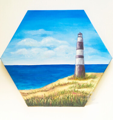 Lighthouse Peinture intitulée "Lighthouse" par Violetta Golden, Œuvre d'art originale, Huile