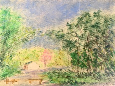 "Les « Petites baraq…" başlıklı Tablo Bobdiyann tarafından, Orijinal sanat, Pastel