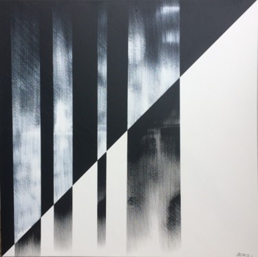 Peinture intitulée "" Opposition "" par Pascal Brel, Œuvre d'art originale, Acrylique Monté sur Châssis en bois